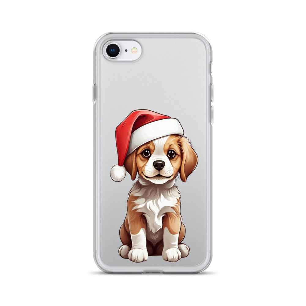 Christmas Puppy Winter Clear Case for iPhone® | Transparent & Protective Cover