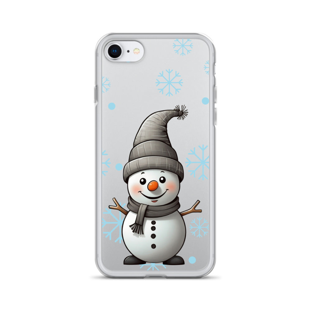 Christmas Snowman Winter Clear Case for iPhone® | Transparent & Protective Cover