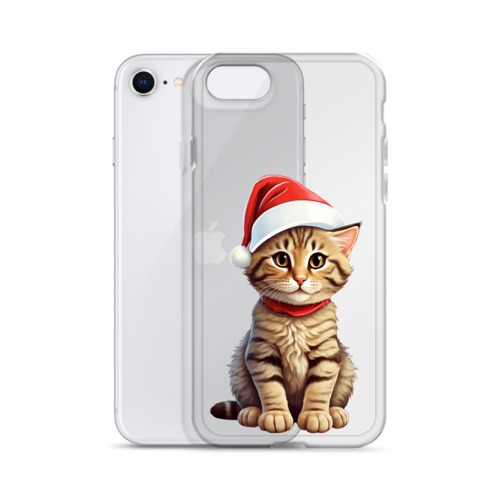 Christmas Kitten Winter Clear Case for iPhone® | Transparent & Protective Cover