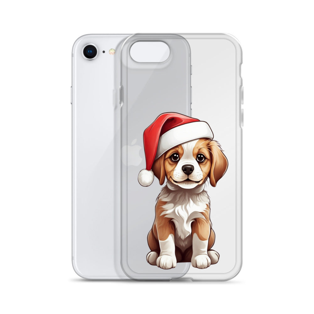 Christmas Puppy Winter Clear Case for iPhone® | Transparent & Protective Cover