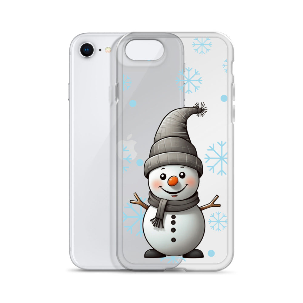 Christmas Snowman Winter Clear Case for iPhone® | Transparent & Protective Cover