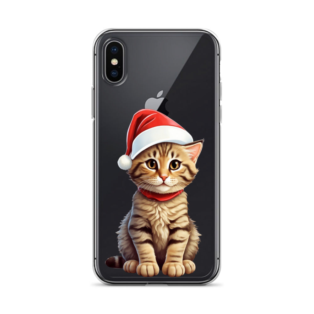 Christmas Kitten Winter Clear Case for iPhone® | Transparent & Protective Cover