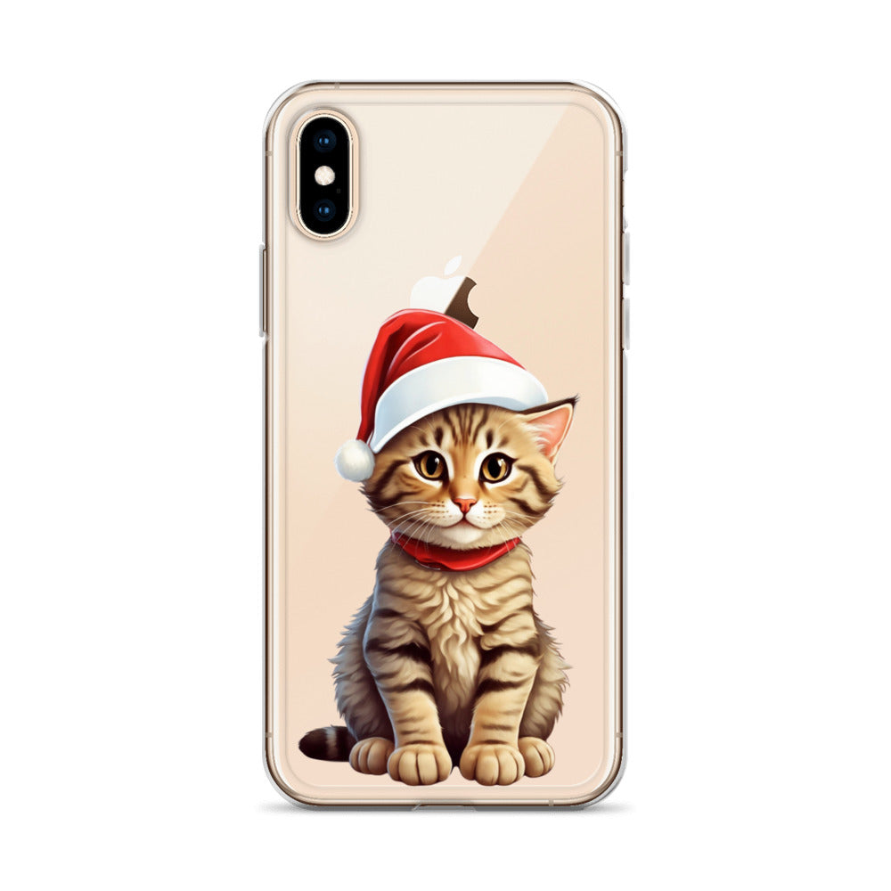 Christmas Kitten Winter Clear Case for iPhone® | Transparent & Protective Cover