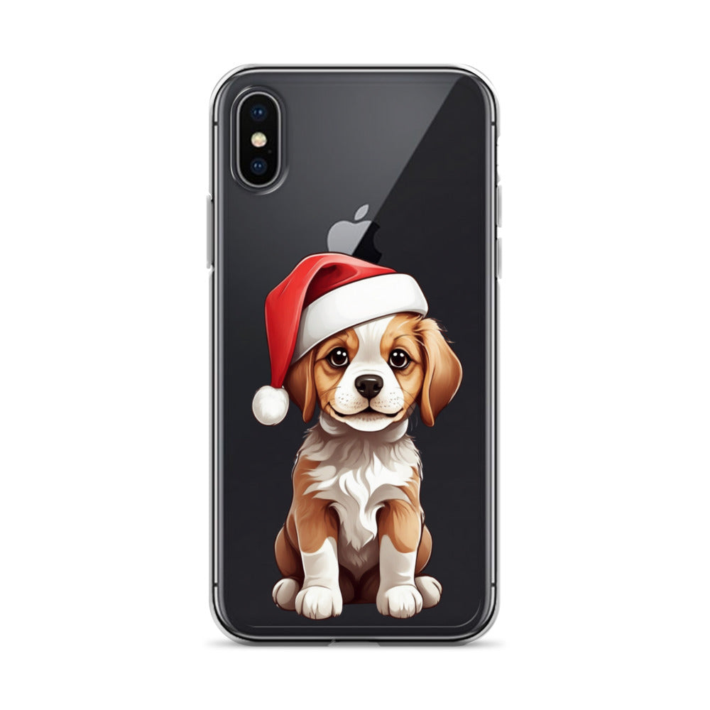 Christmas Puppy Winter Clear Case for iPhone® | Transparent & Protective Cover