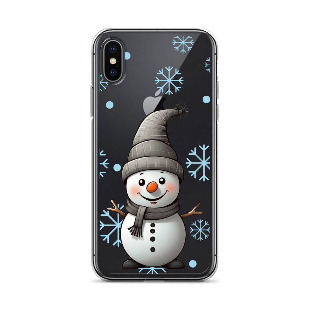 Christmas Snowman Winter Clear Case for iPhone® | Transparent & Protective Cover