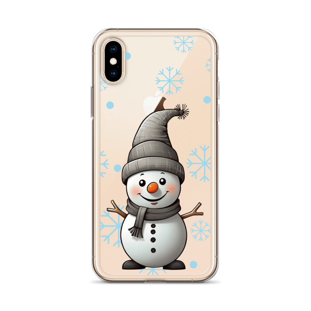 Christmas Snowman Winter Clear Case for iPhone® | Transparent & Protective Cover