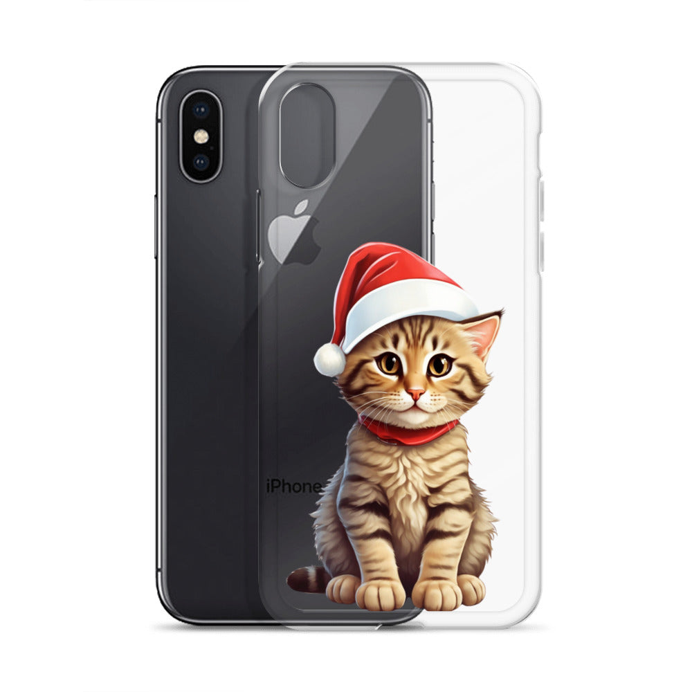 Christmas Kitten Winter Clear Case for iPhone® | Transparent & Protective Cover