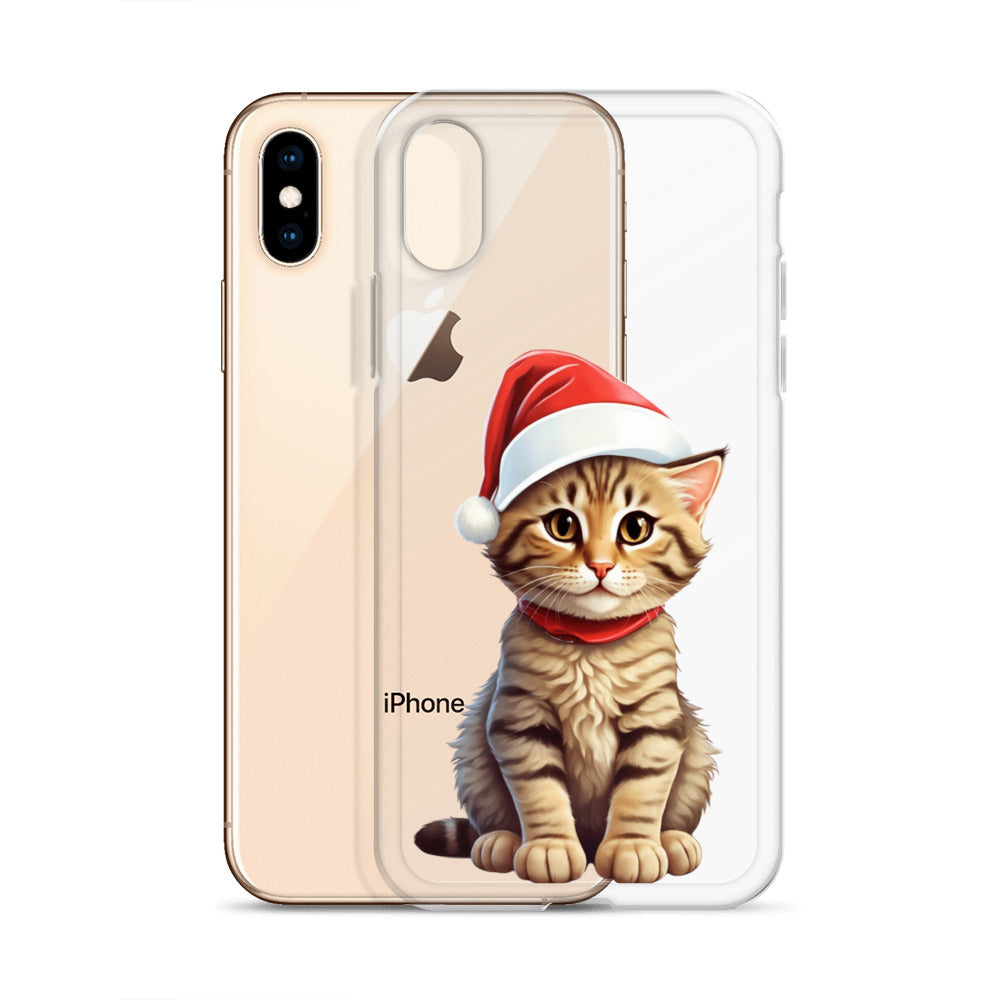 Christmas Kitten Winter Clear Case for iPhone® | Transparent & Protective Cover