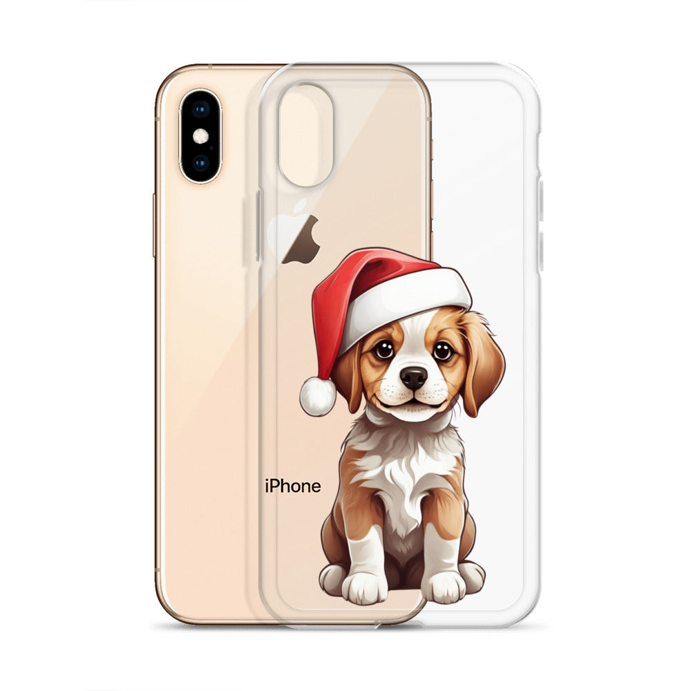 Christmas Puppy Winter Clear Case for iPhone® | Transparent & Protective Cover