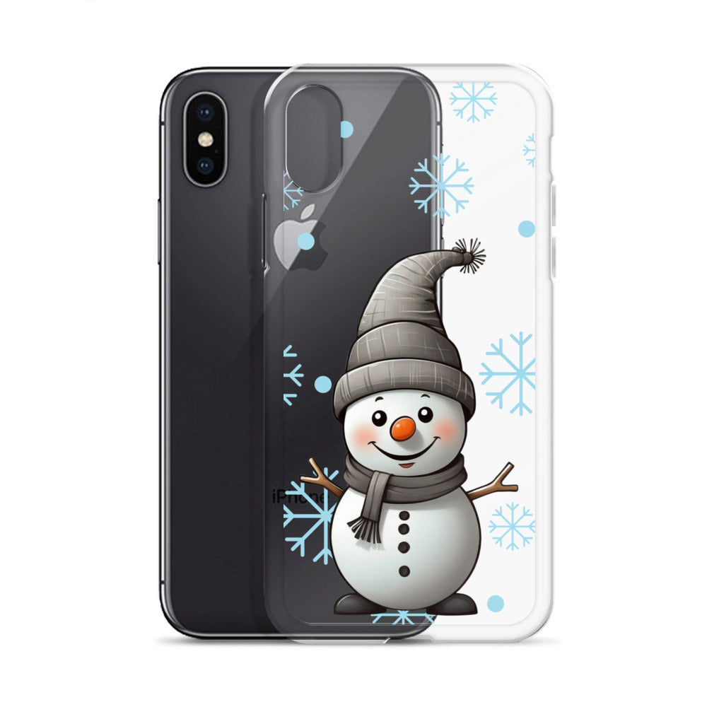 Christmas Snowman Winter Clear Case for iPhone® | Transparent & Protective Cover