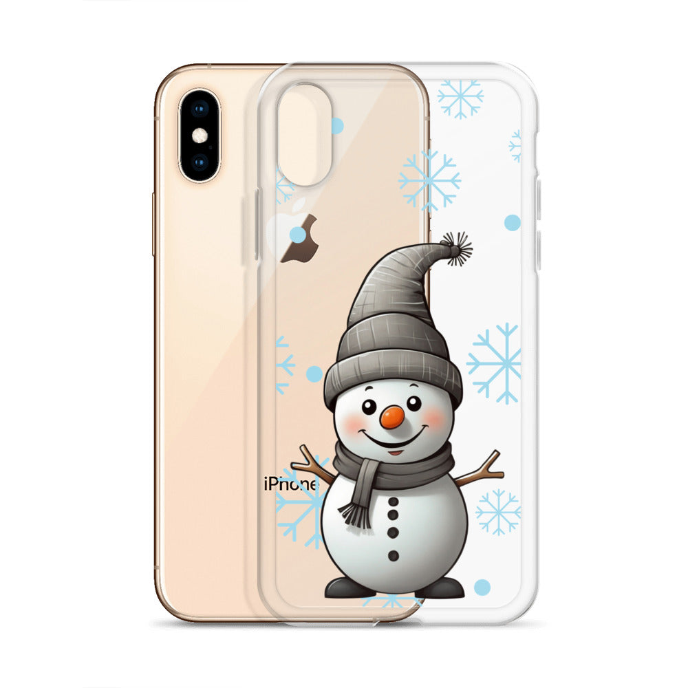 Christmas Snowman Winter Clear Case for iPhone® | Transparent & Protective Cover