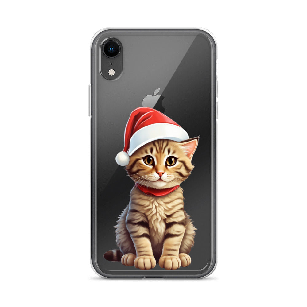 Christmas Kitten Winter Clear Case for iPhone® | Transparent & Protective Cover