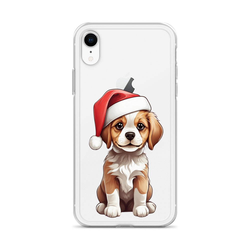 Christmas Puppy Winter Clear Case for iPhone® | Transparent & Protective Cover