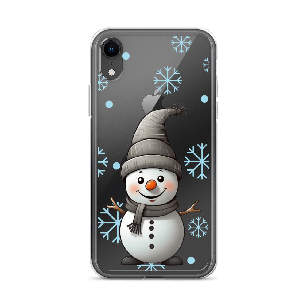 Christmas Snowman Winter Clear Case for iPhone® | Transparent & Protective Cover