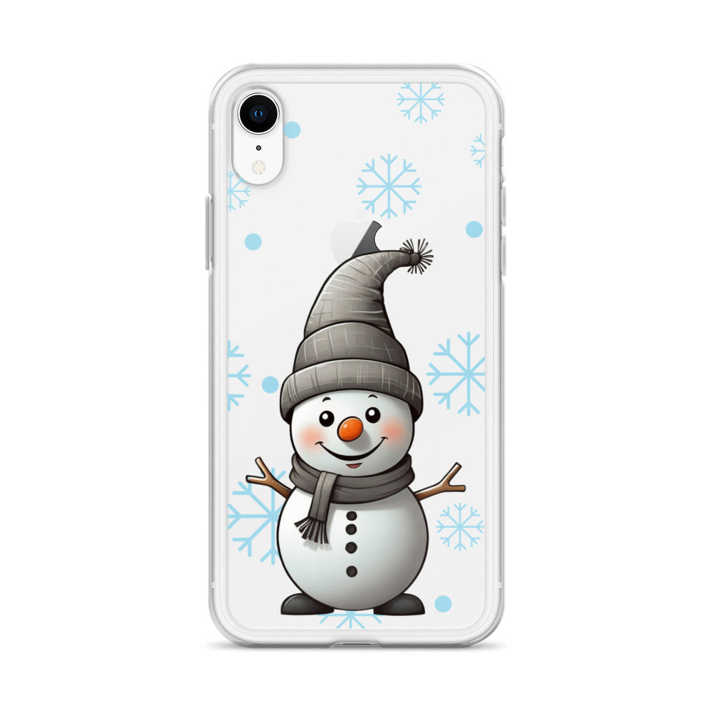 Christmas Snowman Winter Clear Case for iPhone® | Transparent & Protective Cover