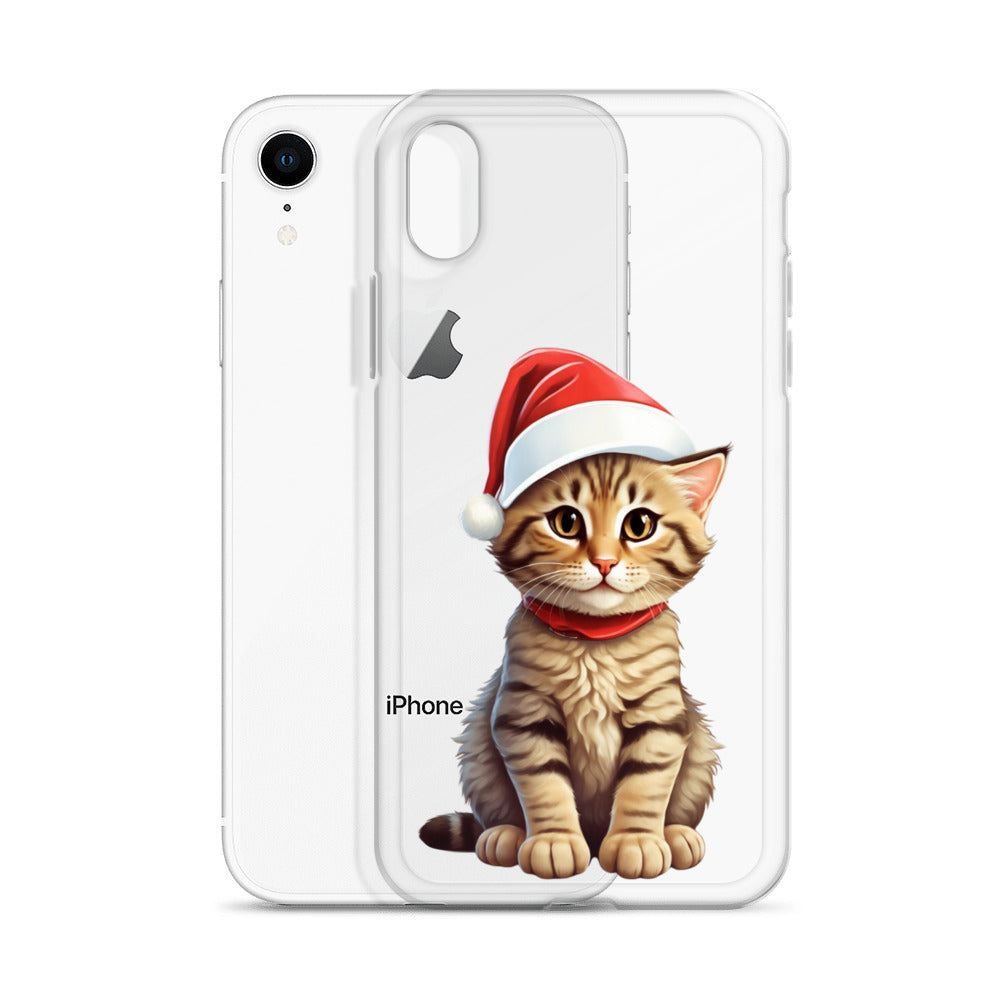 Christmas Kitten Winter Clear Case for iPhone® | Transparent & Protective Cover