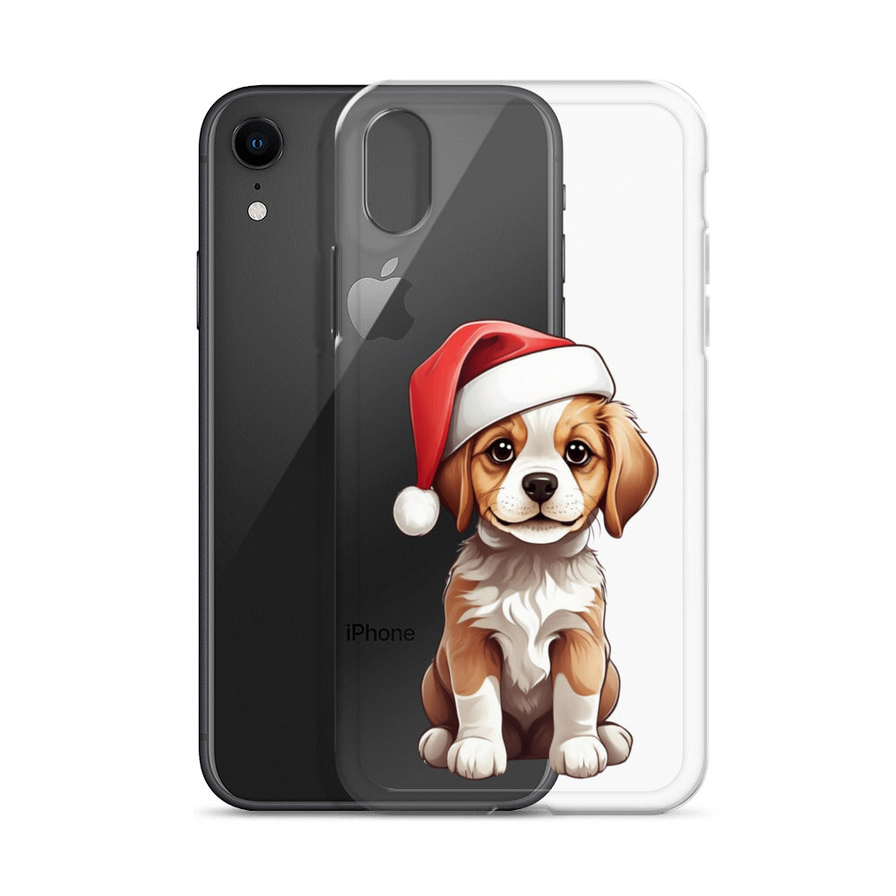 Christmas Puppy Winter Clear Case for iPhone® | Transparent & Protective Cover