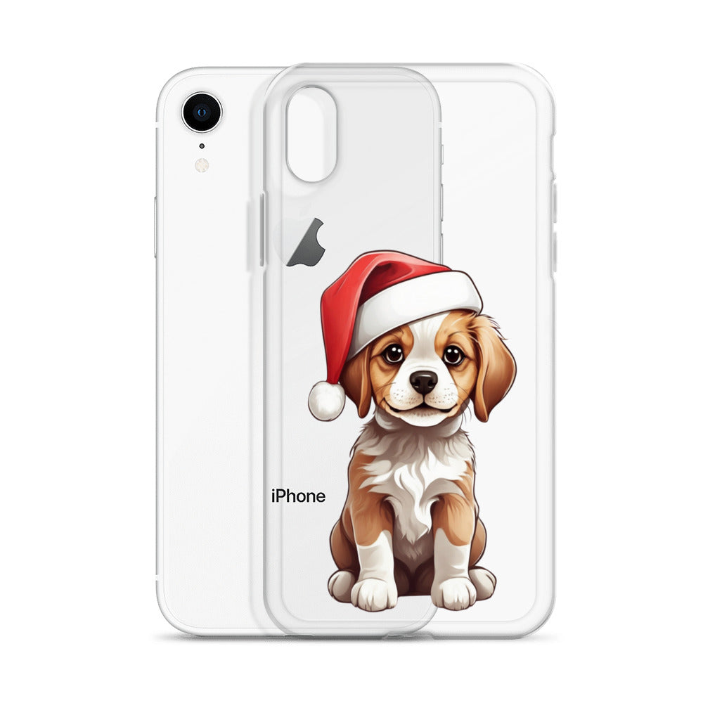 Christmas Puppy Winter Clear Case for iPhone® | Transparent & Protective Cover