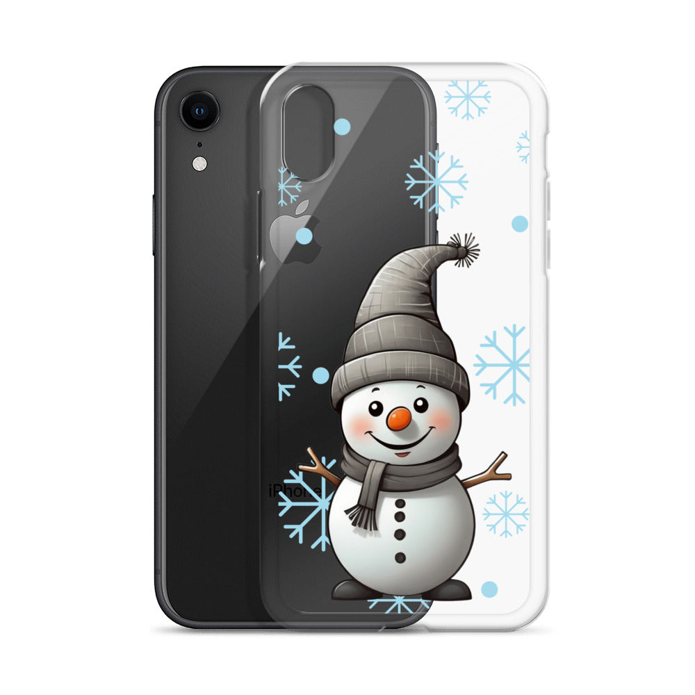 Christmas Snowman Winter Clear Case for iPhone® | Transparent & Protective Cover