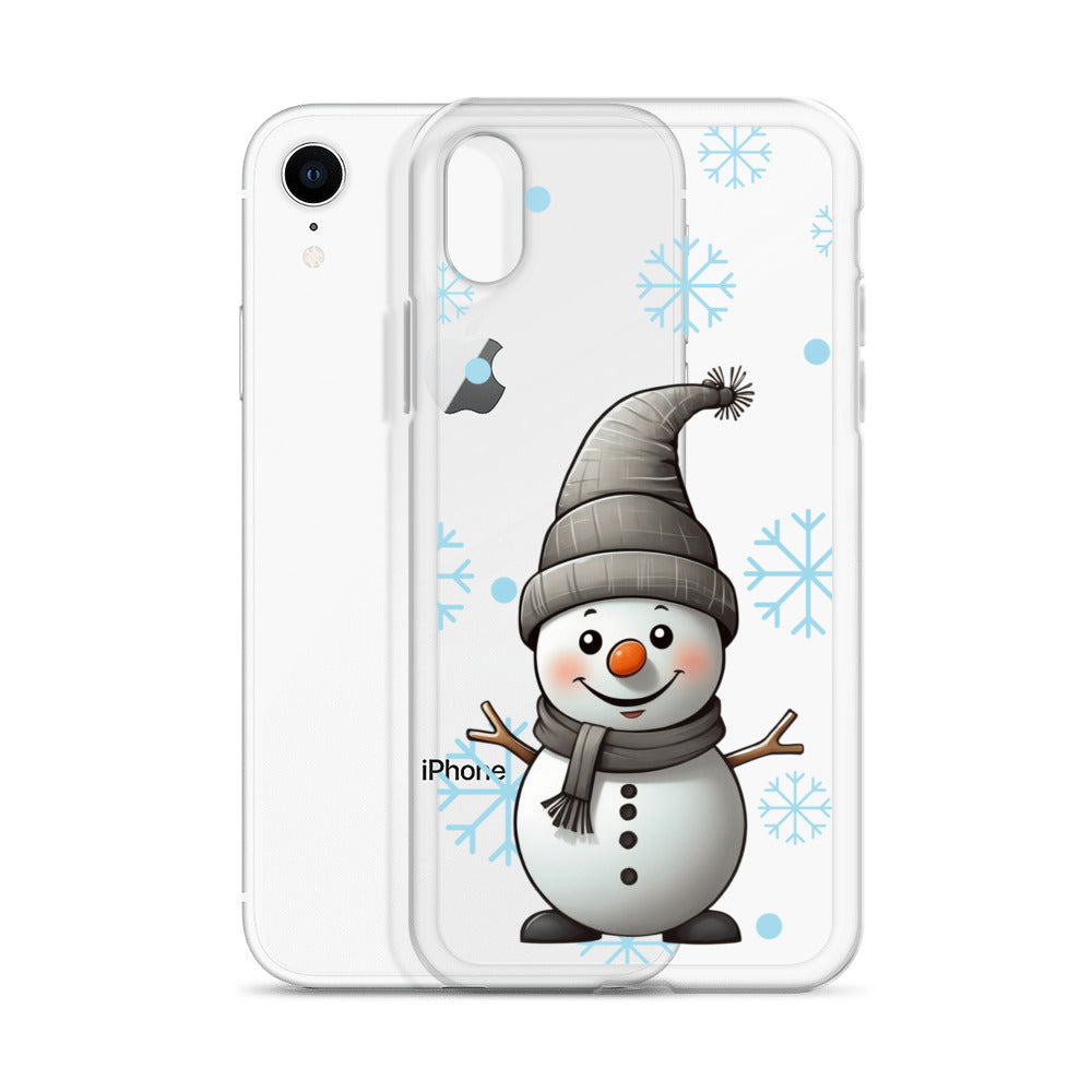 Christmas Snowman Winter Clear Case for iPhone® | Transparent & Protective Cover